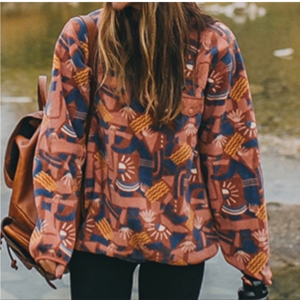 ⭐️Patagonia Synchilla Canyon Block Sisu Brown Medium⭐️